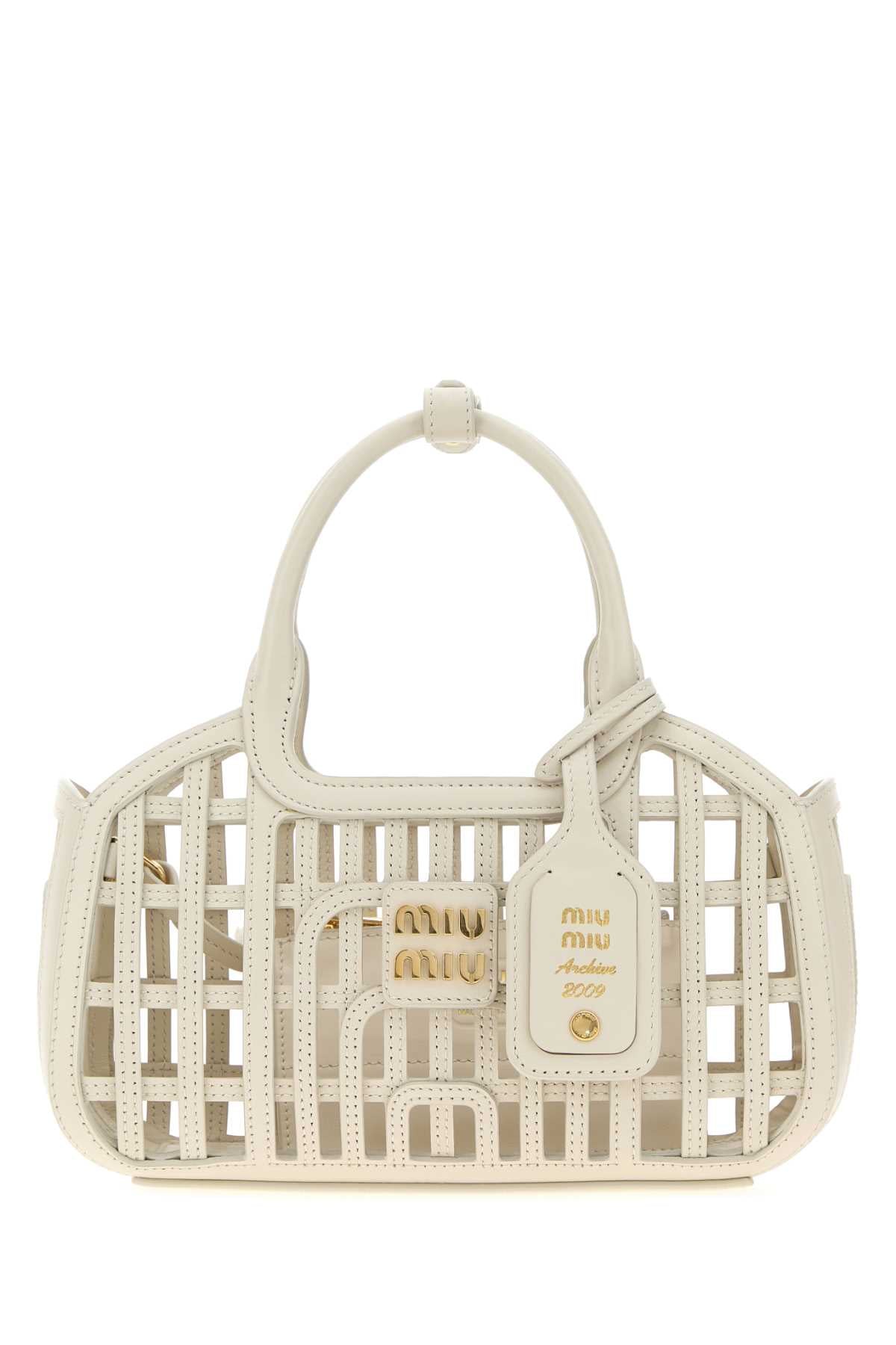Miu Miu Women Chalk Leather Handbag