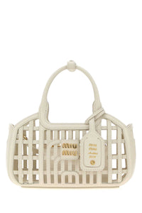Miu Miu Women Chalk Leather Handbag