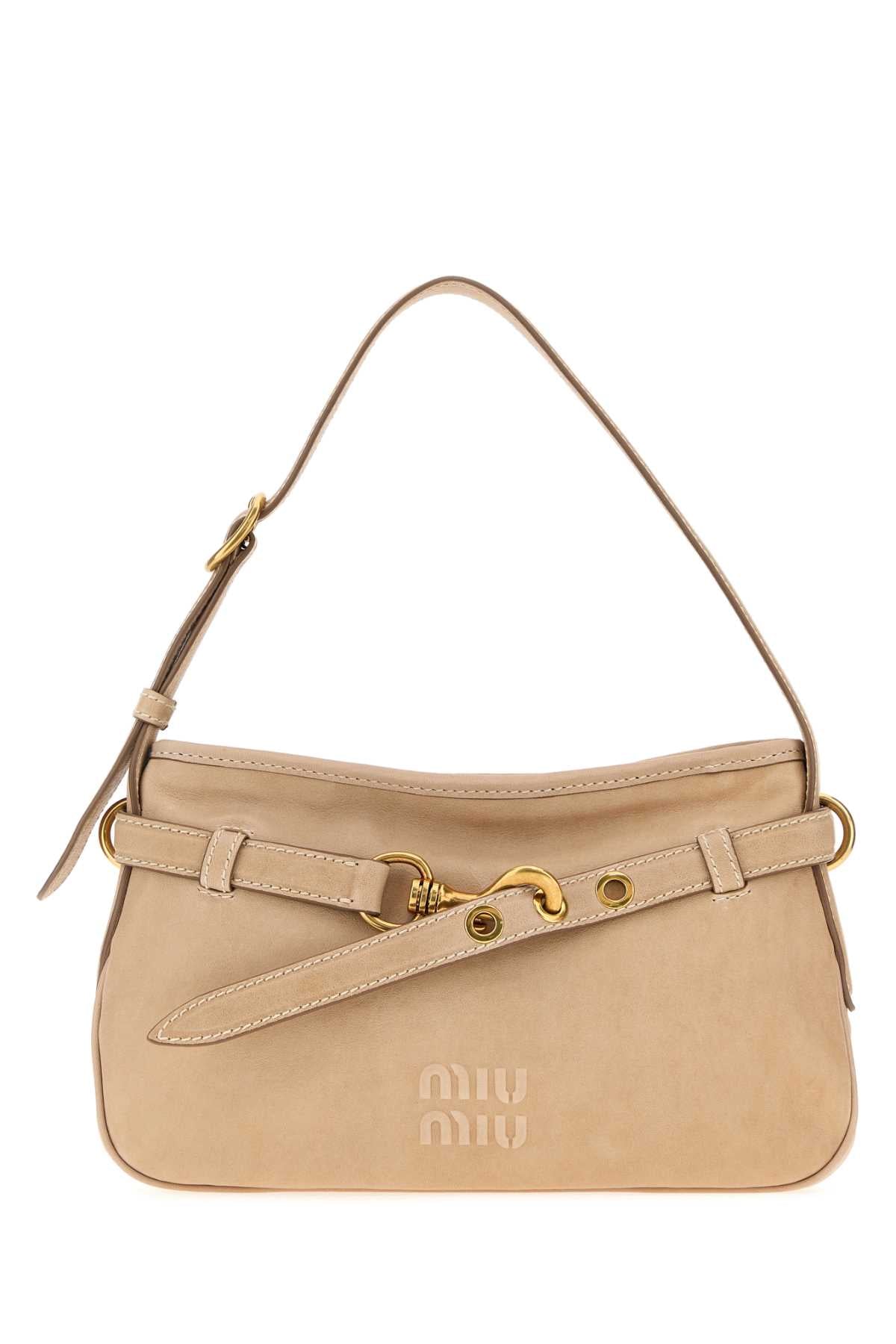 Miu Miu Women Skin Pink Nappa Leather Aventure Shoulder Bag
