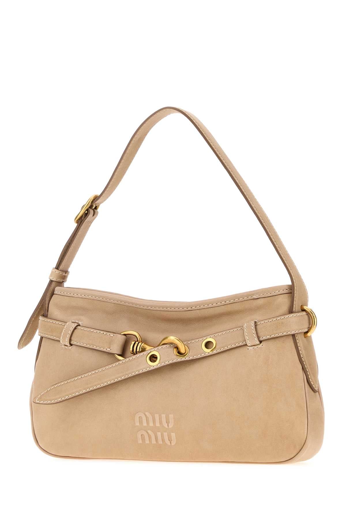 Miu Miu Women Skin Pink Nappa Leather Aventure Shoulder Bag