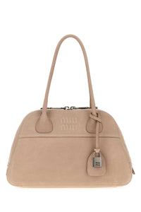 Miu Miu Women Powder Pink Nappa Leather Vivant Shoulder Bag