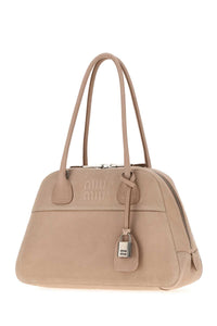 Miu Miu Women Powder Pink Nappa Leather Vivant Shoulder Bag