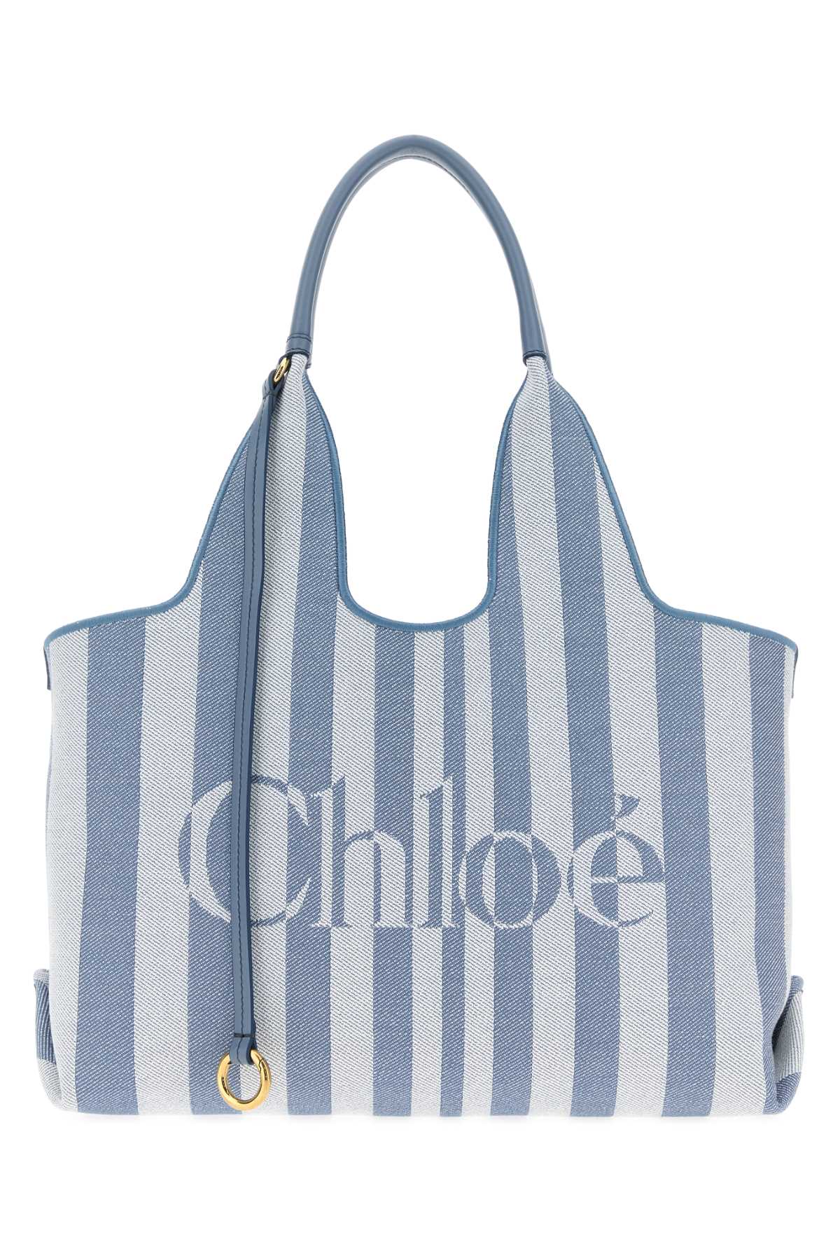 Chloe Women Embroidered Canvas Chloe Stripy Shopping Bag