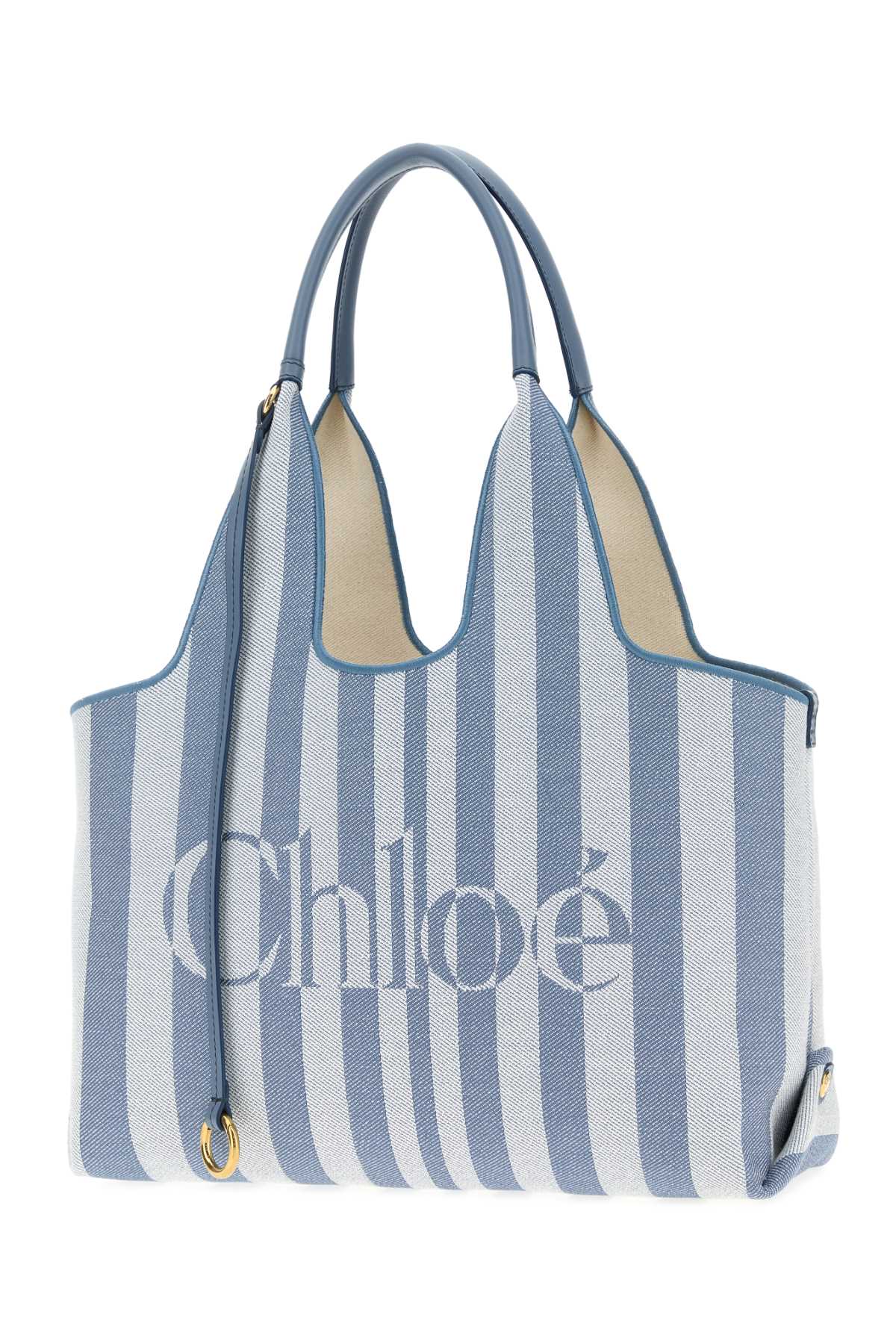 Chloe Women Embroidered Canvas Chloe Stripy Shopping Bag