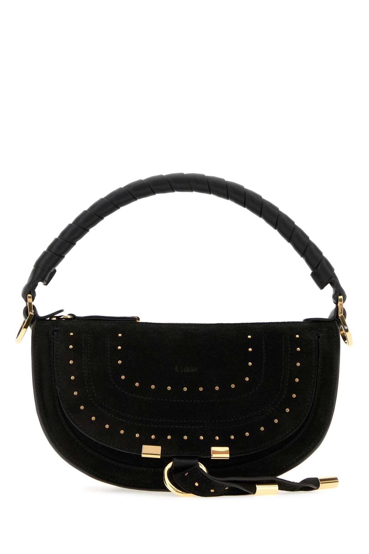 CHLOE Chloe Women Black Suede Mini Marcie Shoulder Bag