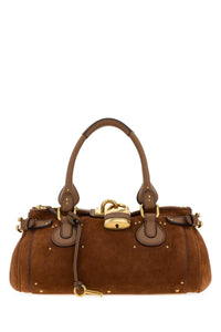 CHLOE Chloe Women Brown Suede Paddington Shopping Bag