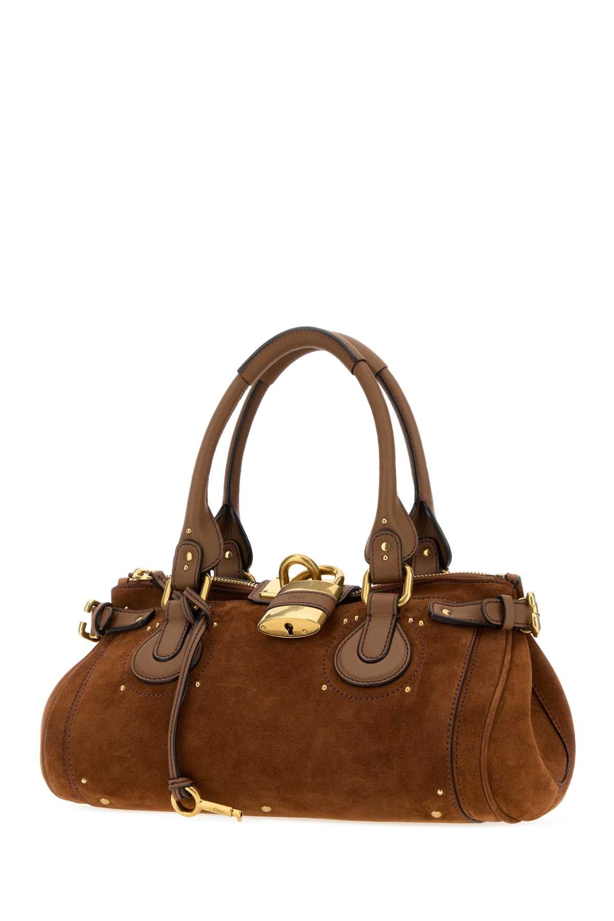 CHLOE Chloe Women Brown Suede Paddington Shopping Bag