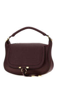CHLOE Chloe Women Aubergine Leather Small Marcie Shoulder Bag