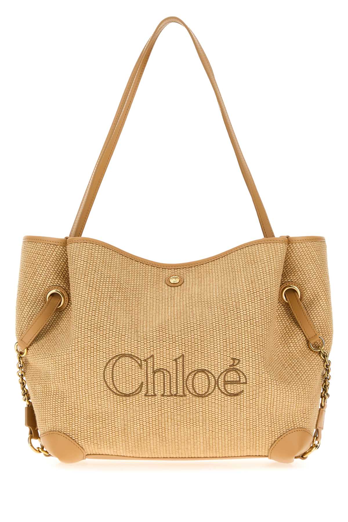 Chloe Women Raffia Chloe Clover Shopping Bag