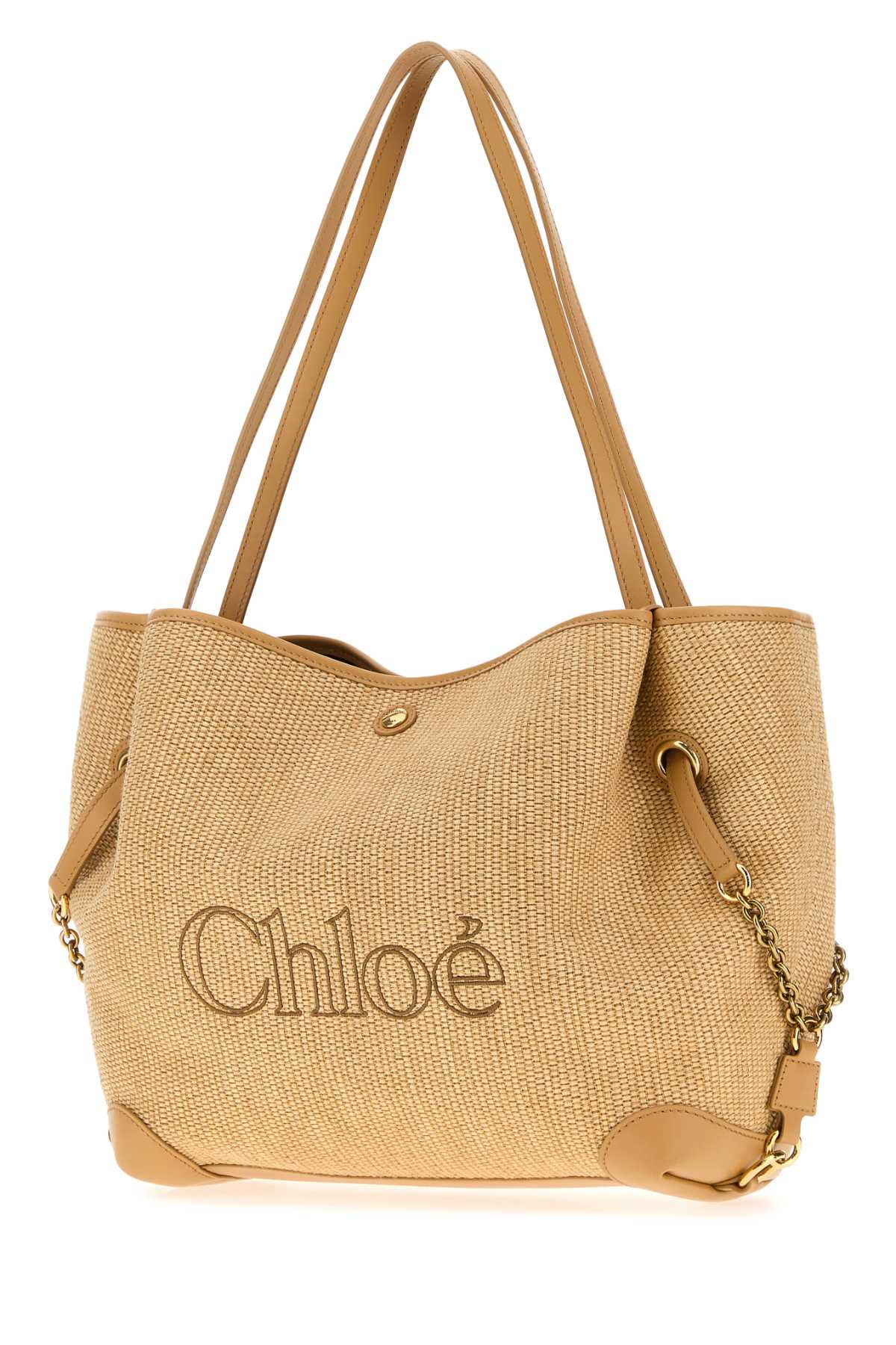 Chloe Women Raffia Chloe Clover Shopping Bag