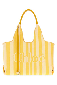 CHLOE Chloe Women Embroidered Canvas Chloe Stripy Shopping Bag