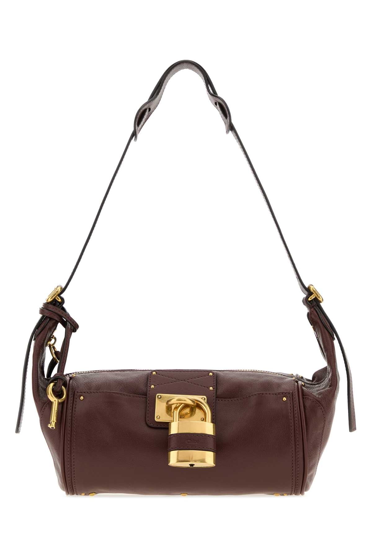 CHLOE Chloe Women Burgundy Leather Paddington Shoulder Bag