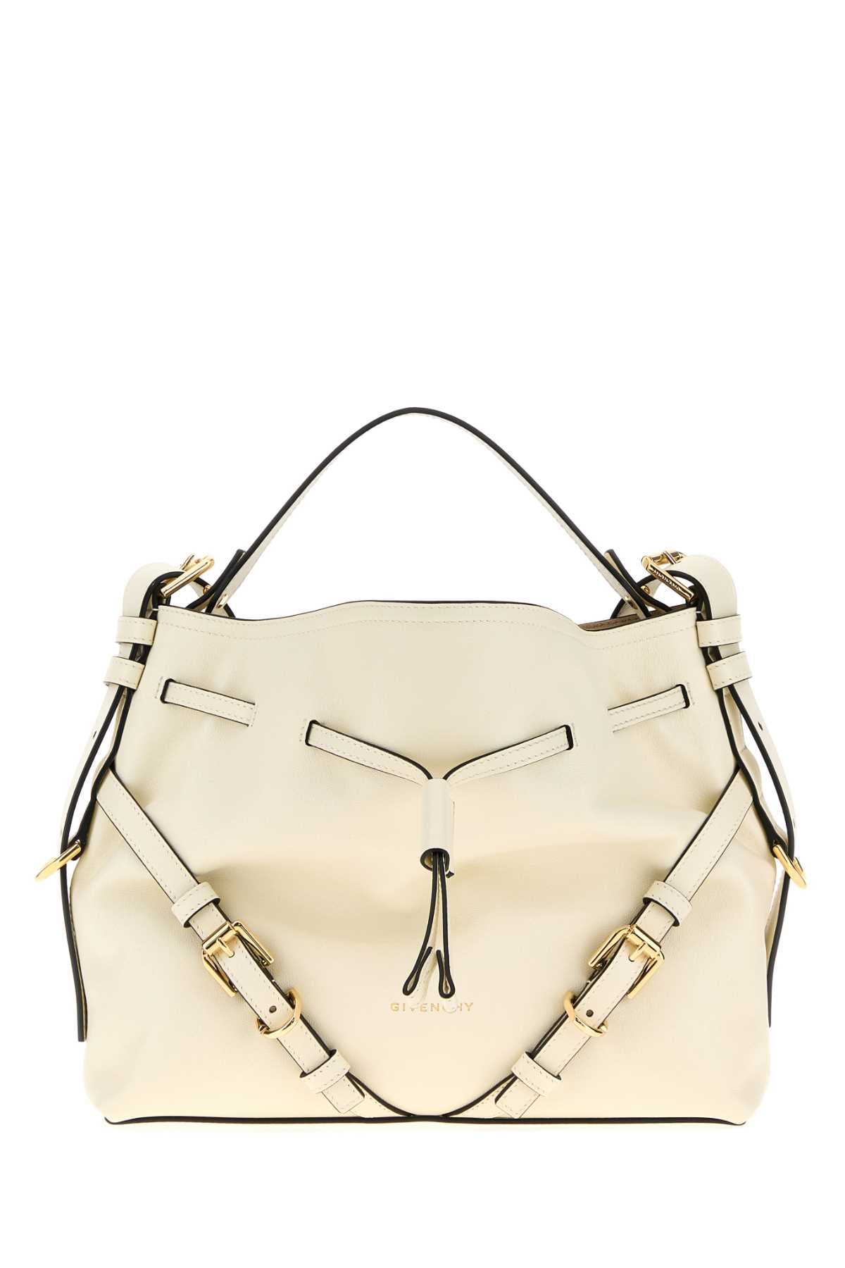 Givenchy Women Ivory Leather Small Voyou Bucket Bag