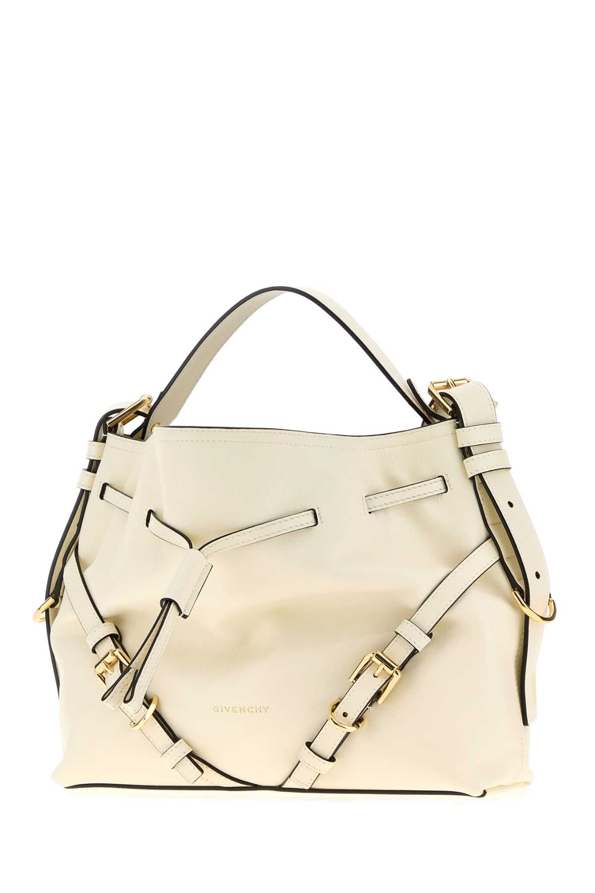 Givenchy Women Ivory Leather Small Voyou Bucket Bag