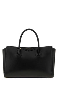 GIVENCHY Givenchy Women Black Leather Small Antigona Catchall Handbag