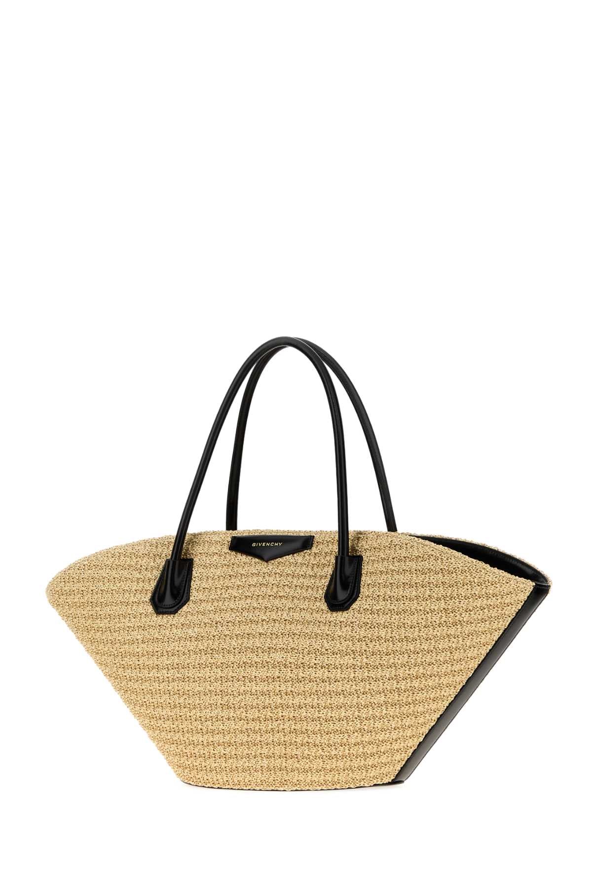 GIVENCHY Givenchy Women Raffia Small Antigona Sunset Shopping Bag