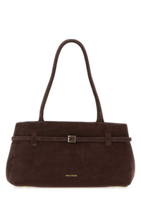 MANU ATELIER Manu Atelier Women Brown Suede  Le Cambon East West Shoulder Bag