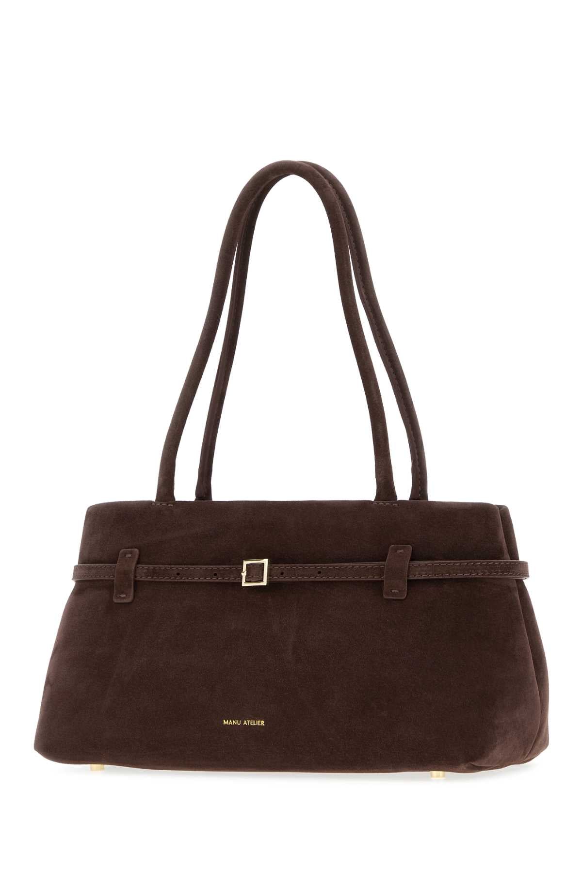 MANU ATELIER Manu Atelier Women Brown Suede  Le Cambon East West Shoulder Bag