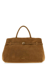 Manu Atelier Women Camel Suede Le Cambon 40 Handbag
