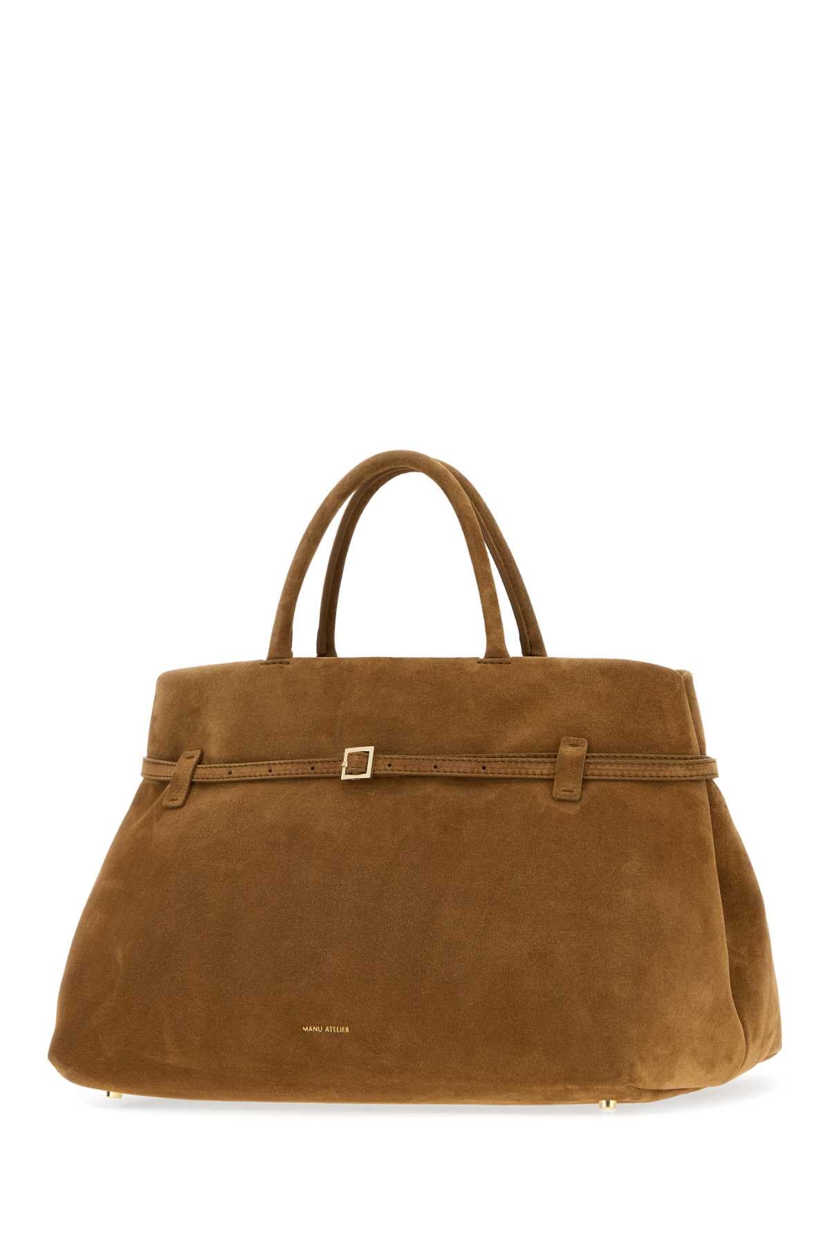 Manu Atelier Women Camel Suede Le Cambon 40 Handbag