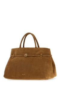 Manu Atelier Women Camel Suede Le Cambon 40 Handbag