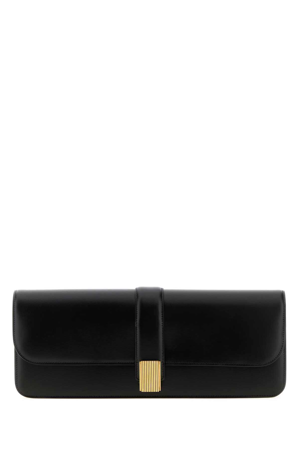 Khaite Women Black Leather Blake Clutch
