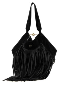 Khaite Women Black Leather Small Lotus Shopping Bag