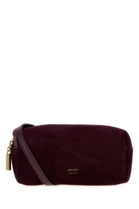 Khaite Women Plum Suede And Leather Mini Kye Crossbody Bag