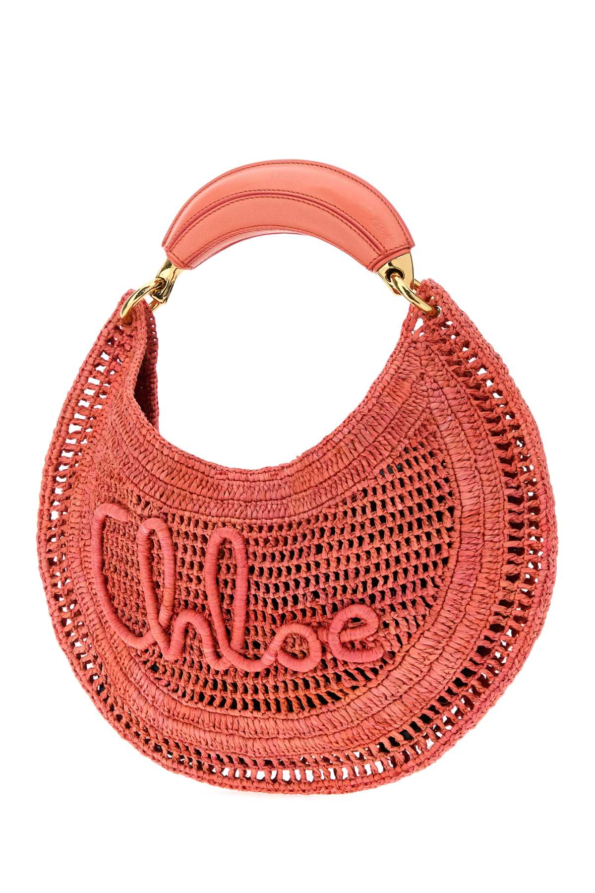 CHLOE Chloe Women Coral Raffia Banana Handbag