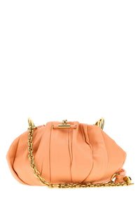 CHLOE Chloe Women Peach Leather Chloe Plisse Bucket Bag