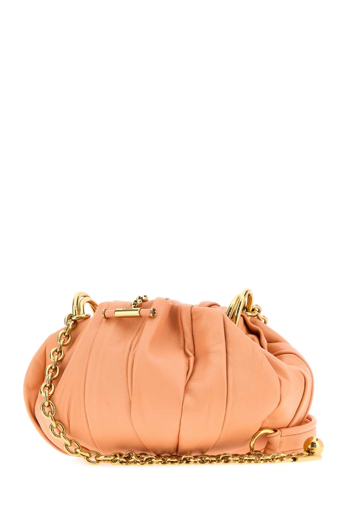 CHLOE Chloe Women Peach Leather Chloe Plisse Bucket Bag