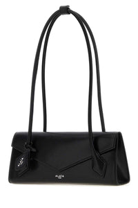 Alaia Women Black Leather Small Le Teckel Shoulder Bag