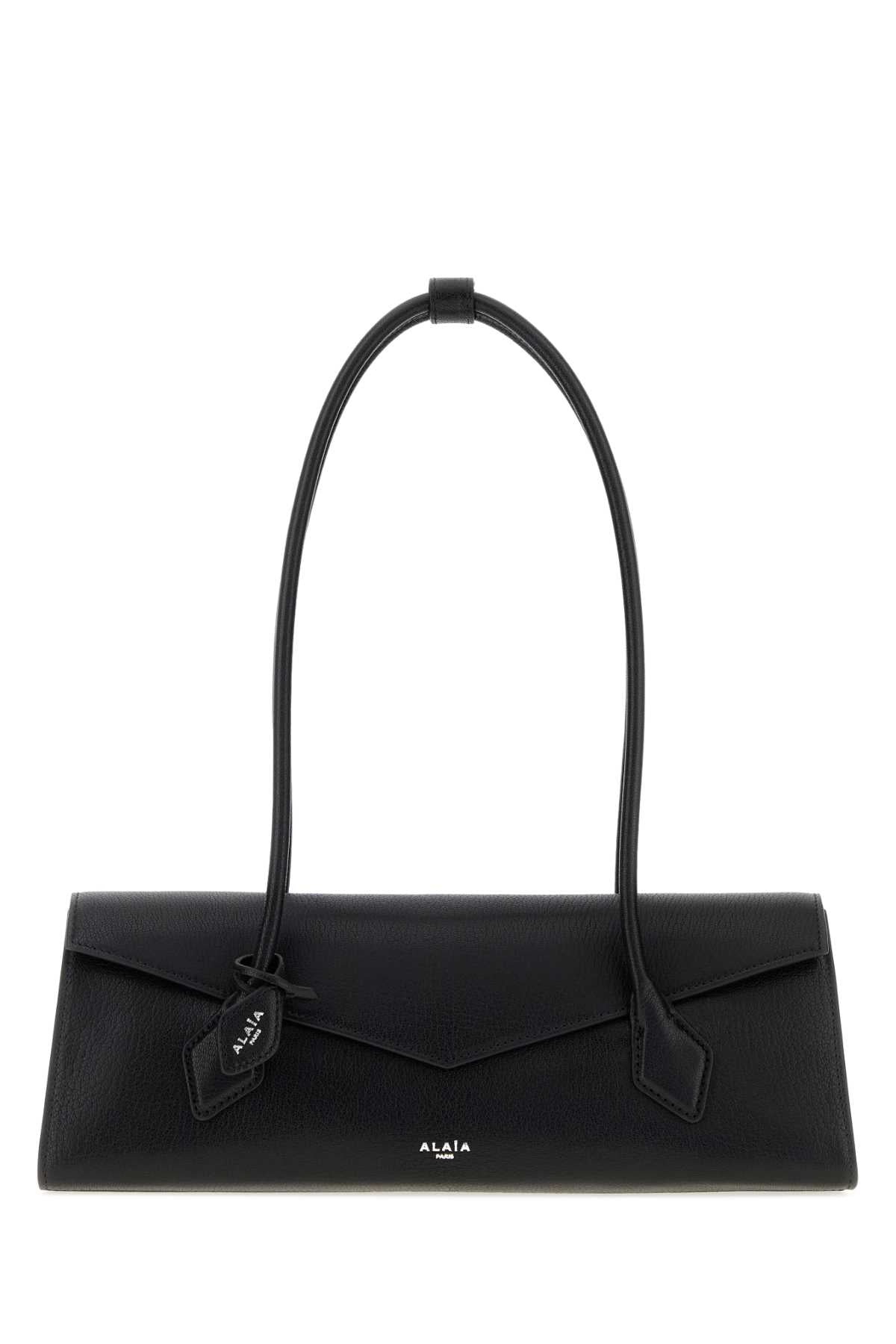 Alaia Women Black Leather Teckel Shoulder Bag