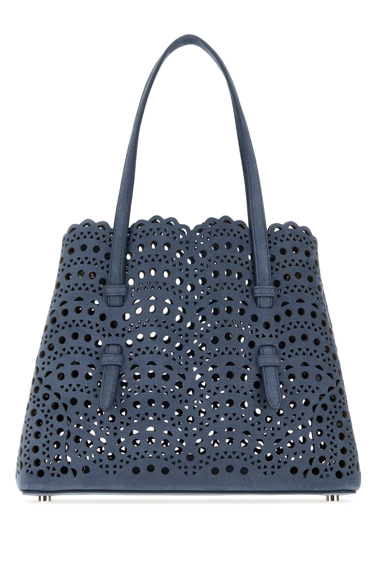 Alaia Women Air Force Blue Suede Mina 25 Handbag