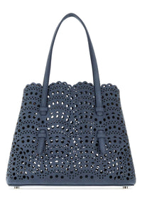 Alaia Women Air Force Blue Suede Mina 25 Handbag