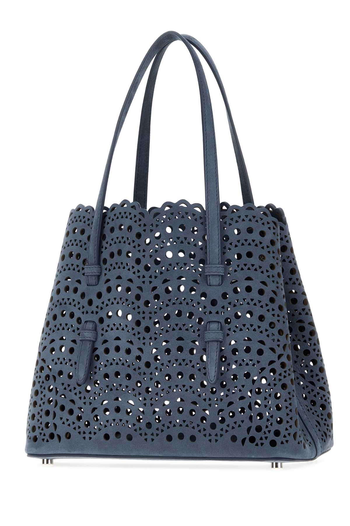 Alaia Women Air Force Blue Suede Mina 25 Handbag