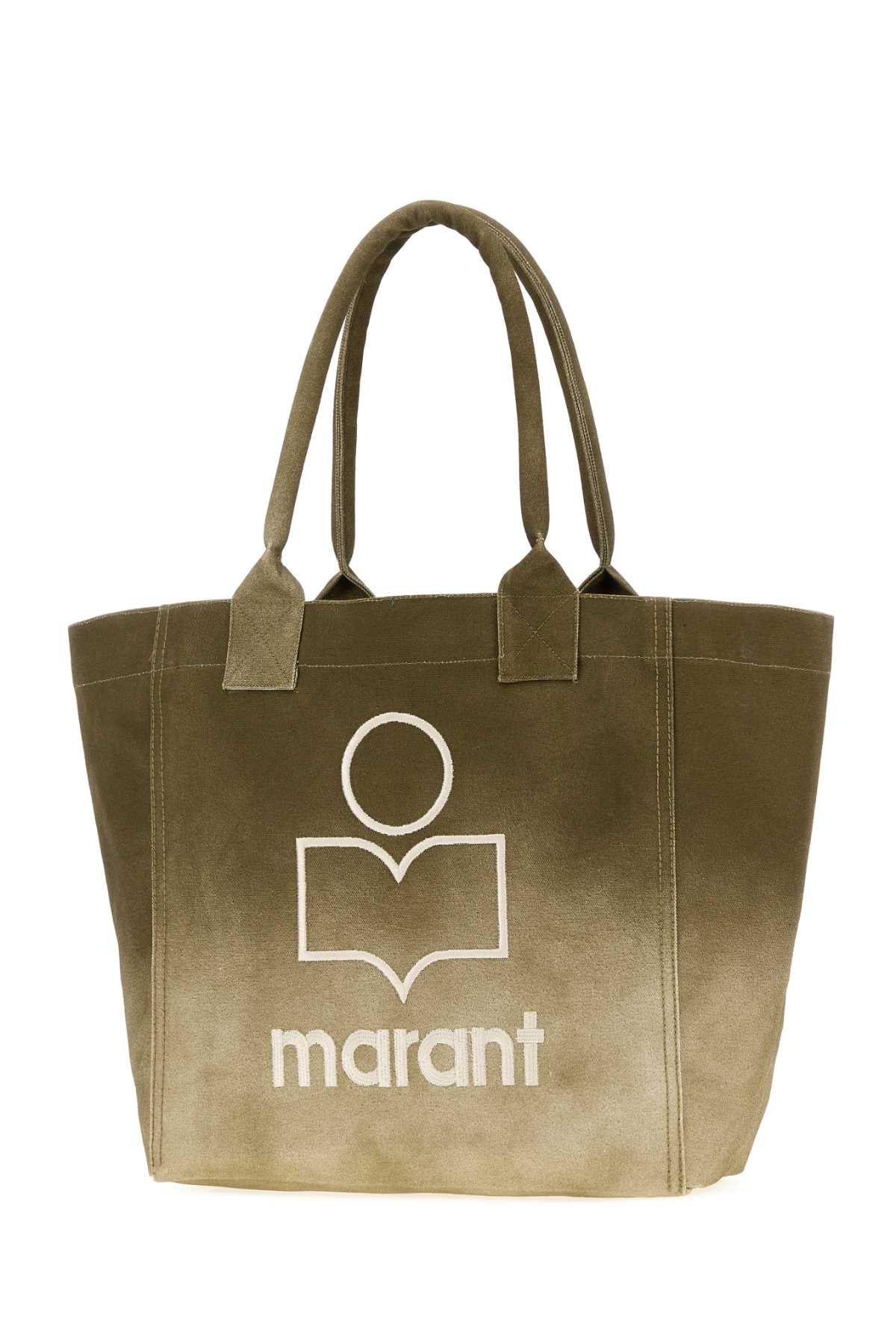 Isabel Marant Women Khaki Canvas Small Yenky Shopping Bag