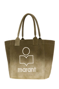 Isabel Marant Women Khaki Canvas Small Yenky Shopping Bag