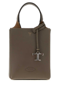 Tod's Women Dove Grey Leather Phone Holder