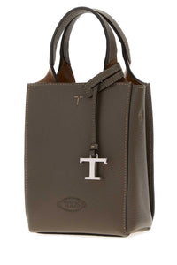 Tod's Women Dove Grey Leather Phone Holder