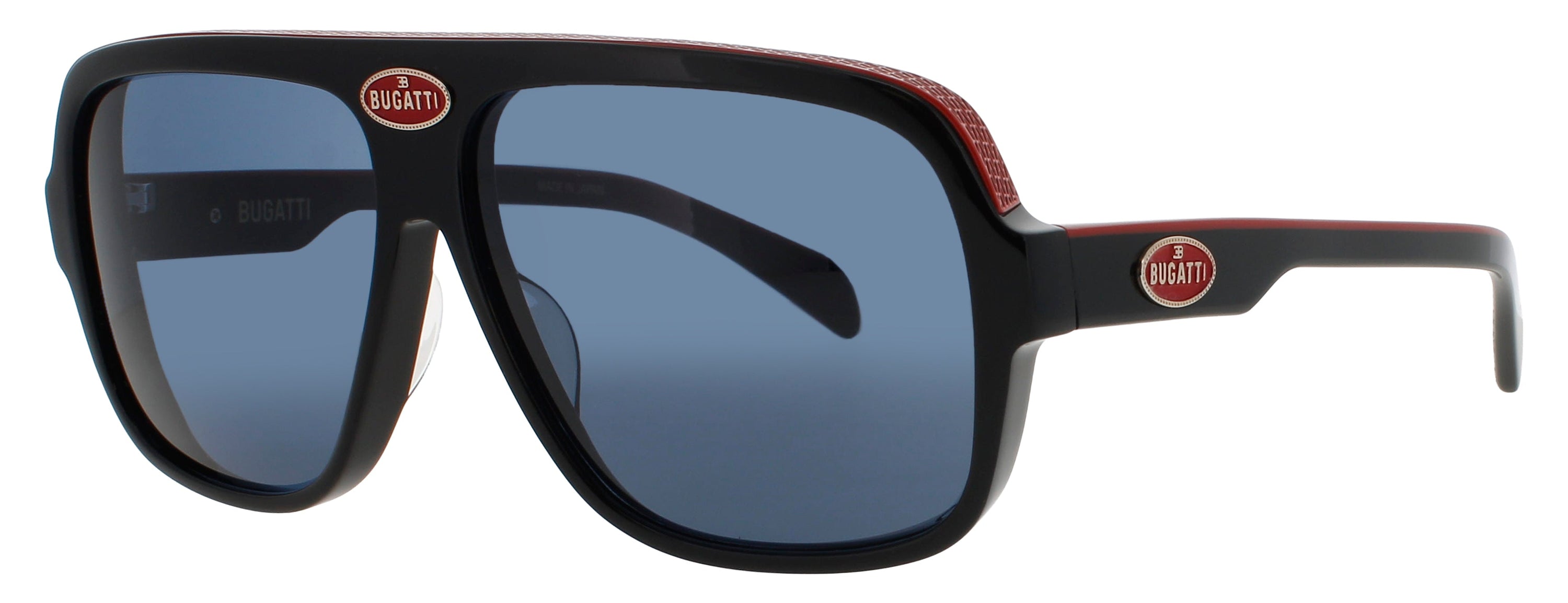 Bugatti 07 Sunglasses Matte Black / Rose Gold Male Square