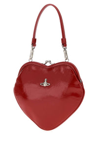 Vivienne Westwood Women Red Leather Belle Heart Frame Handbag
