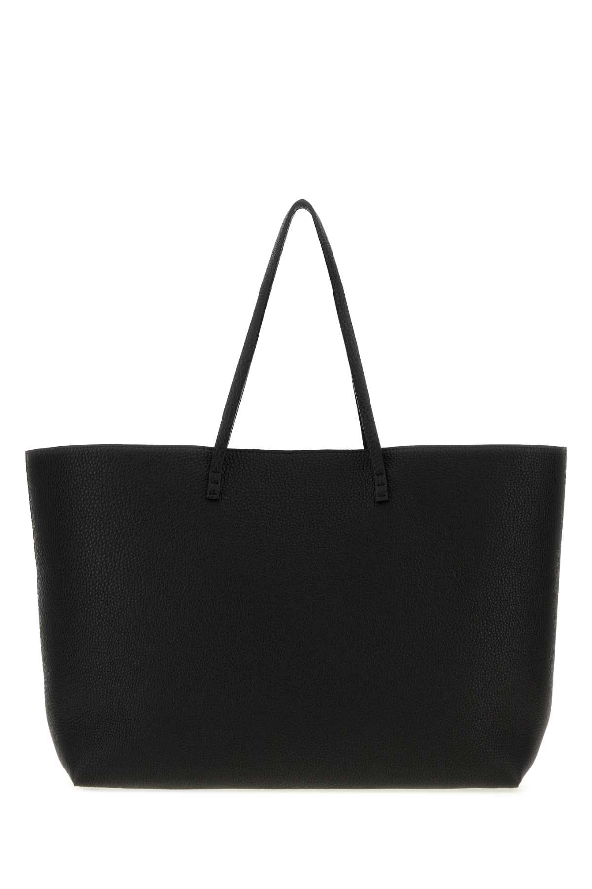 Fendi Women Black Leather Medium Roll Shopping Bag