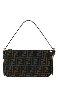 Fendi Women Embroidered Jacquard Small Handbag