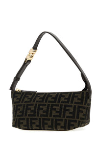 Fendi Women Embroidered Jacquard Small Vanity Handbag