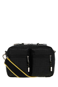FENDI Fendi Men Embroidered Fabric Camera Case Crossbody Bag