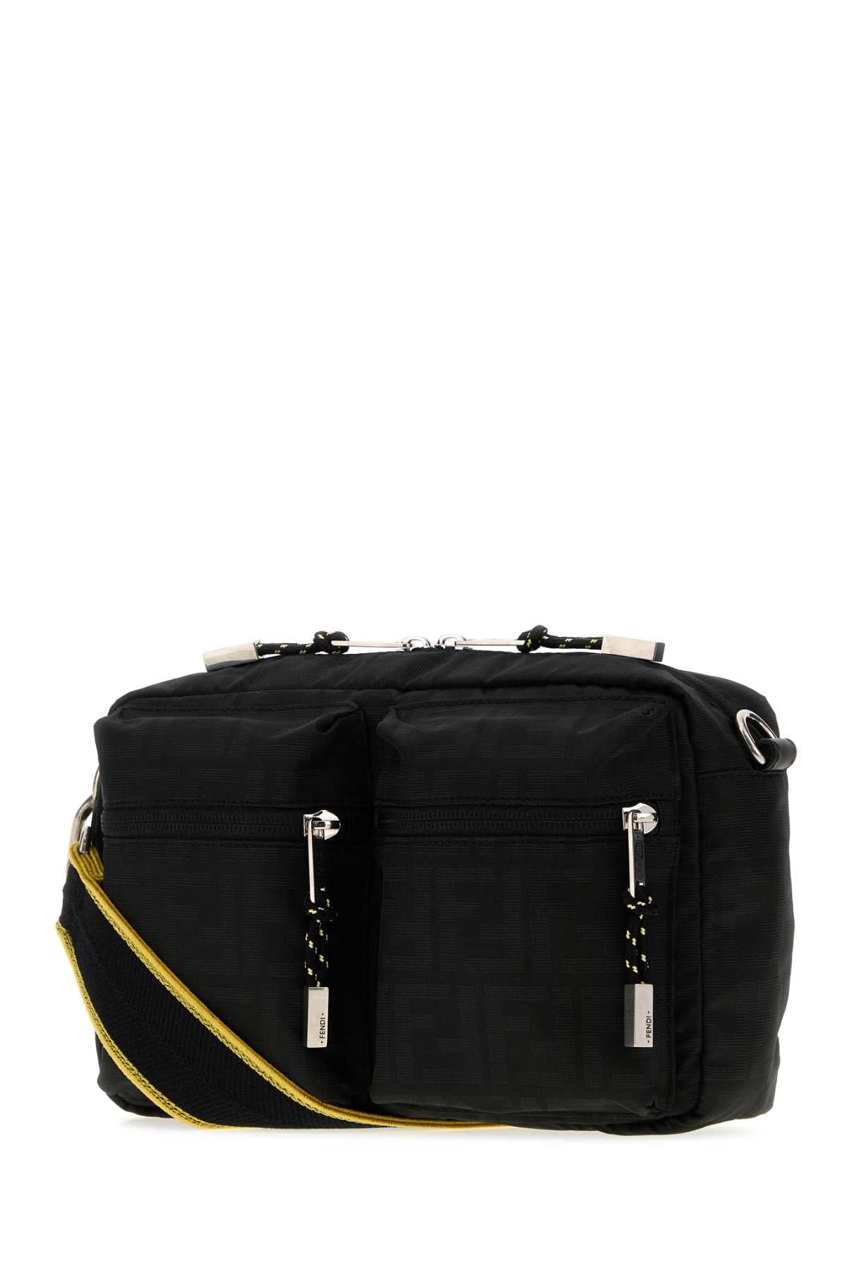 FENDI Fendi Men Embroidered Fabric Camera Case Crossbody Bag