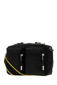 FENDI Fendi Men Embroidered Fabric Camera Case Crossbody Bag