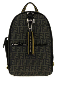Fendi Men Embroidered Fabric Backbag