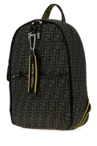 Fendi Men Embroidered Fabric Backbag
